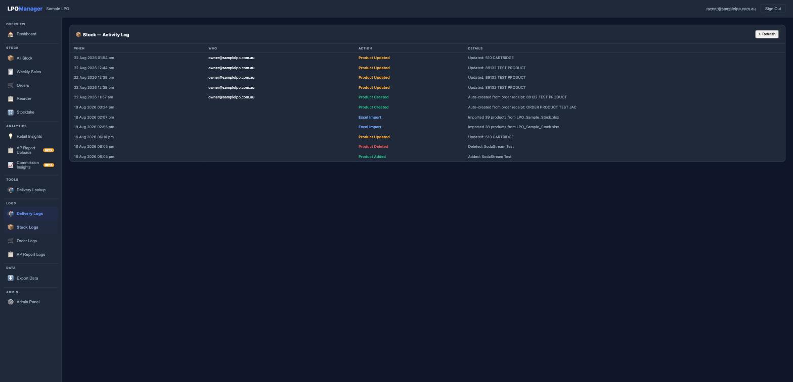 Stock Logs